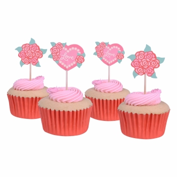 Cupcake Topper - Love Roses
